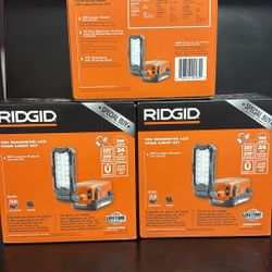 RIDGID 18V Magnetic LED Task Light Kit – 900 Lumens, Battery & Charger Included, Brand New
