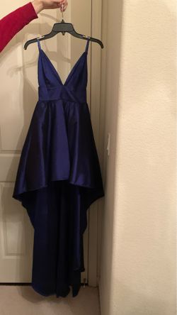 Blue Satin Dress