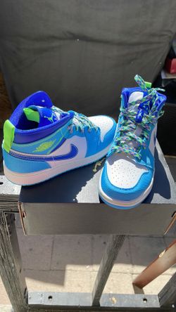 Jordan 1 Mid-Sprite Blue for Sale in Long Beach, CA - OfferUp