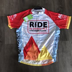 NWT Ride To Defeat ALS Cycling Jersey - Large