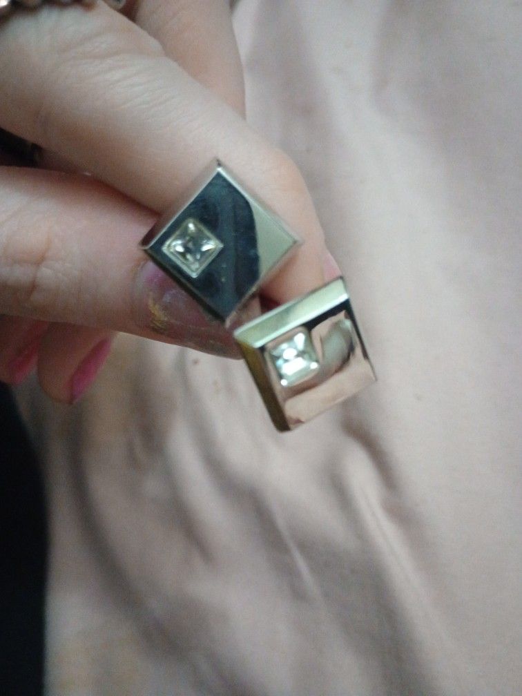 Real Silver Real Diamond High Karrot Cufflinks