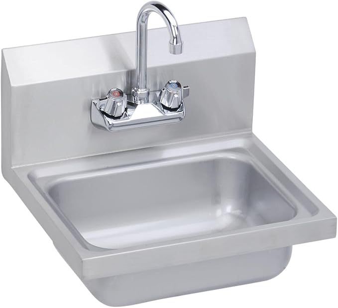 Compact Sink With Faucet Hand Washing Station Sanitization Wash Wall Mount Kit