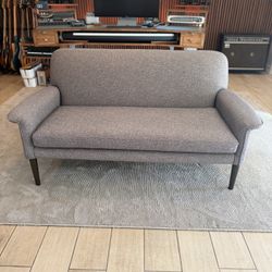 West Elm Gray Loveseat. Clean Modern Look.