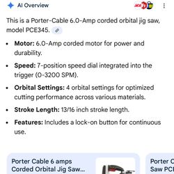 Jig Saw Porter Cable