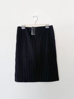 Black Pencil Skirt With Stripes