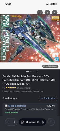 Gundam 00 full saber model kit