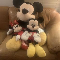 Large Mickey  Mouse (3 Ft. Tall) Plus Mickey And Minnie 
