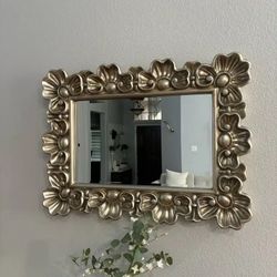 Large Ornate Gold Wall Mirror 41x31