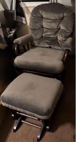Glider Rocking Chair with Ottoman