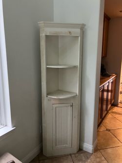 Vintage Corner Farmhouse Cupboard