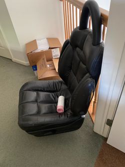 Original Jaguar Car seat repurposed office chair