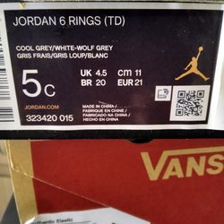 Jordan  5 Rings Size 5c For Toddlers 
