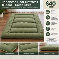 Japanese Floor Mattress Futon Green