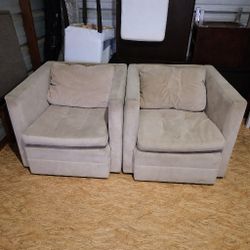 Matching Upholstered Lounge Chairs