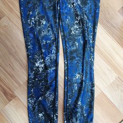 Eddie Bauer Womens High Rise Leggings Yoga Workout Pants Small Black Blue Gray