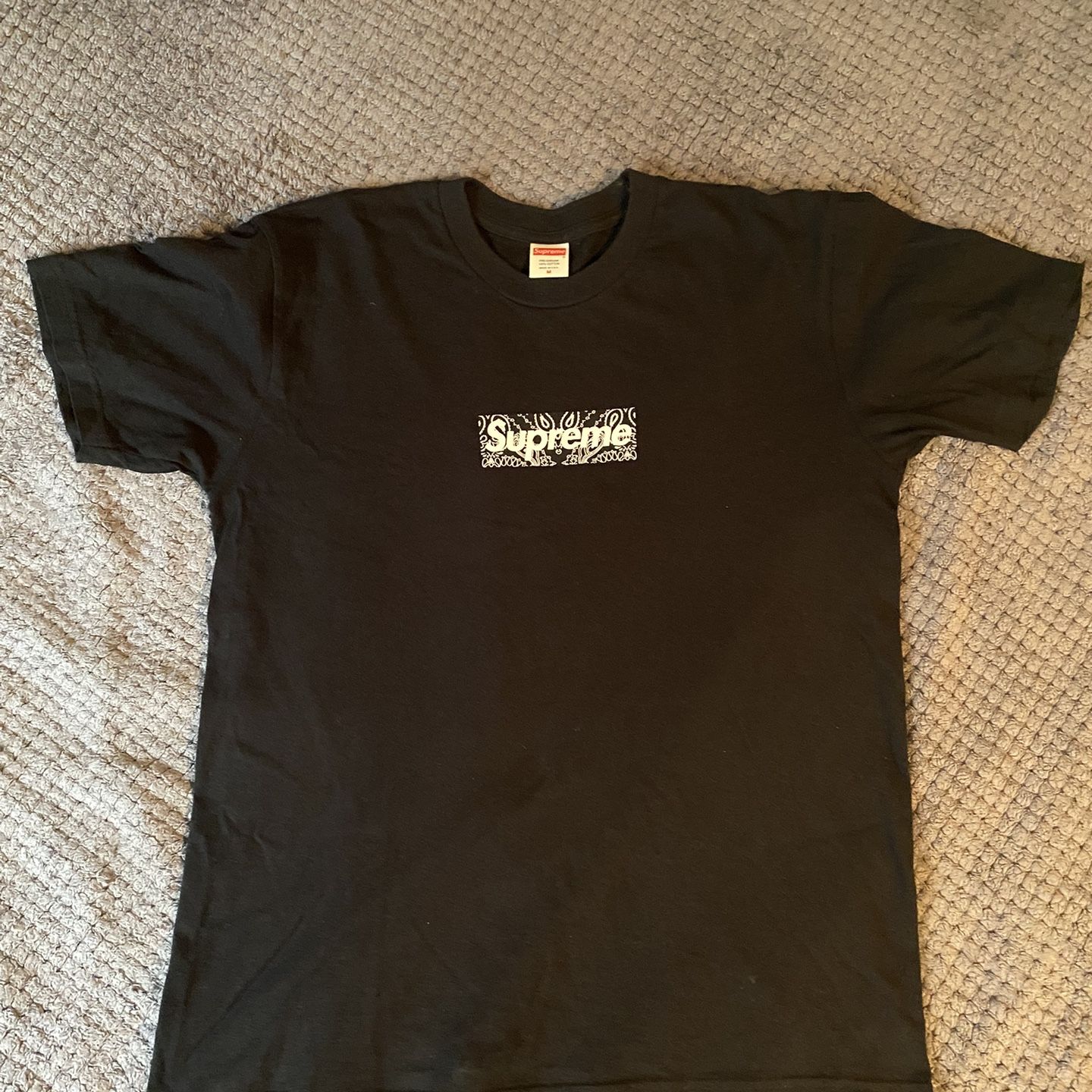Supreme black bandana box logo tee new arrivals