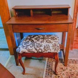 Writing Desk with Drawer  DollHouse Walnut Finish