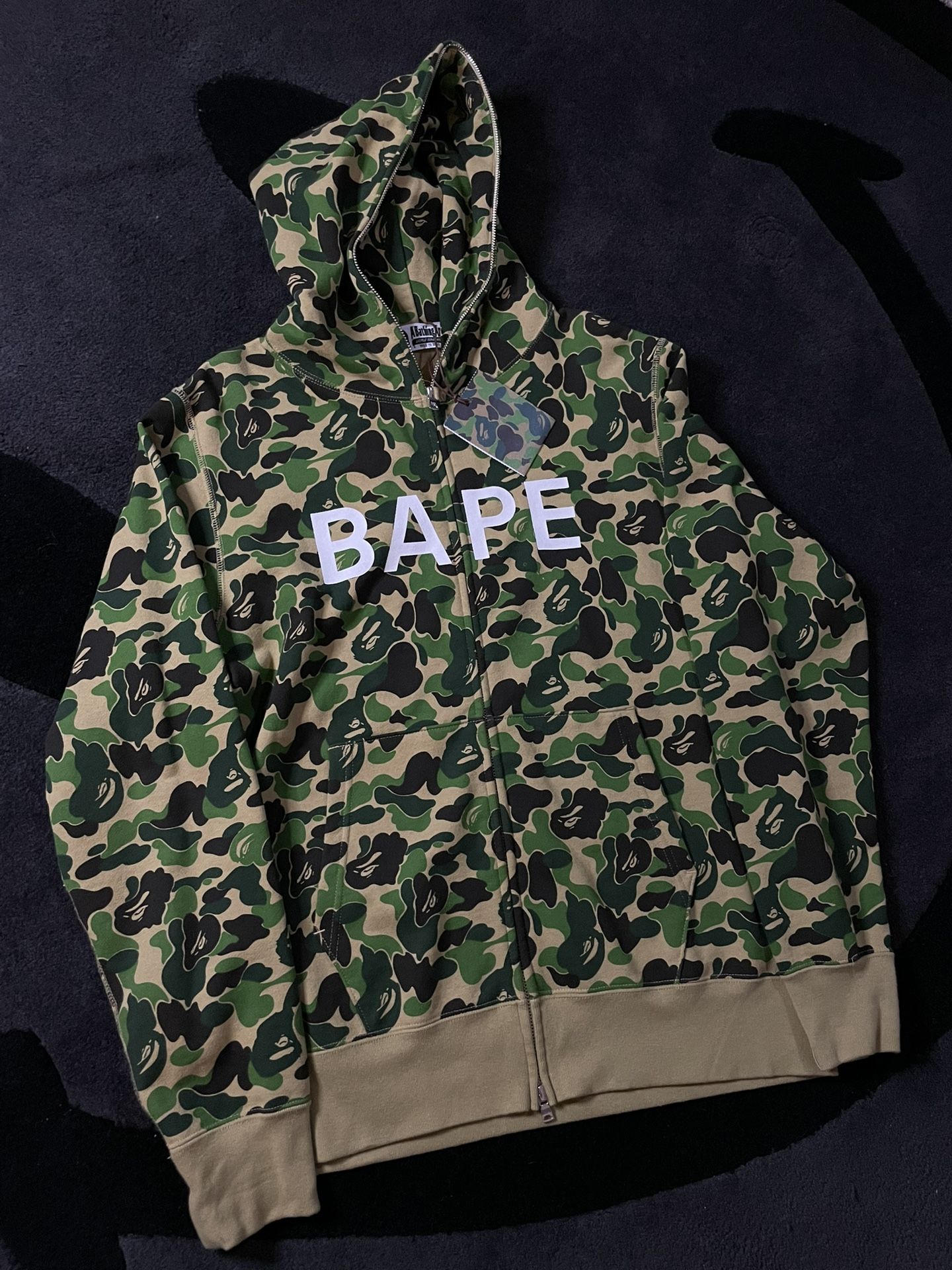 Bape ABC Camo Full Zip Hoodie - Large