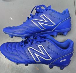 (USED) NEW BALANCE 442 CRAFTED PERFORMACE CLEATS SIZE 7,BLUE WITH SILVER LININGS