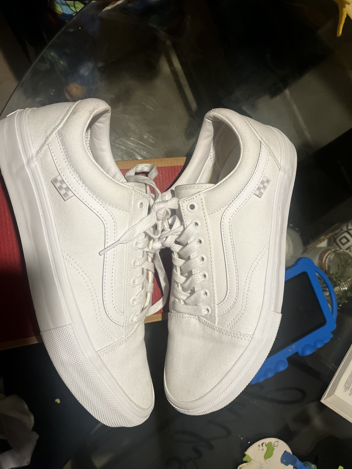 All White Classic Vans
