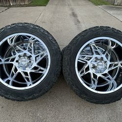 22x12 INCH INSANE OFF-ROAD RIMS WITH 35x12.50R22 TIRES