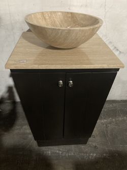 22” Vessel Sink Vanity Espresso Bathroom Cabinet -B1750 