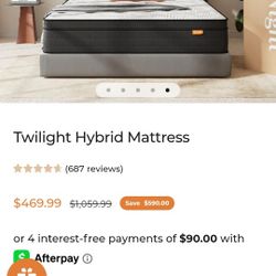 Open Box Unused Premium Hybrid Mattress For Sake