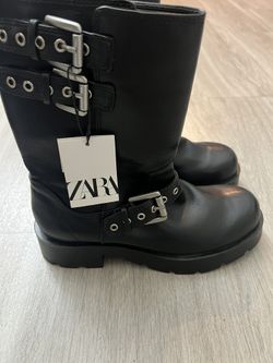 Zara Biker Boots Size 37