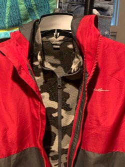 Boys Red and Grey Winter Jacket