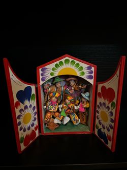 Small Colorful Folk Art Diorama from Peru