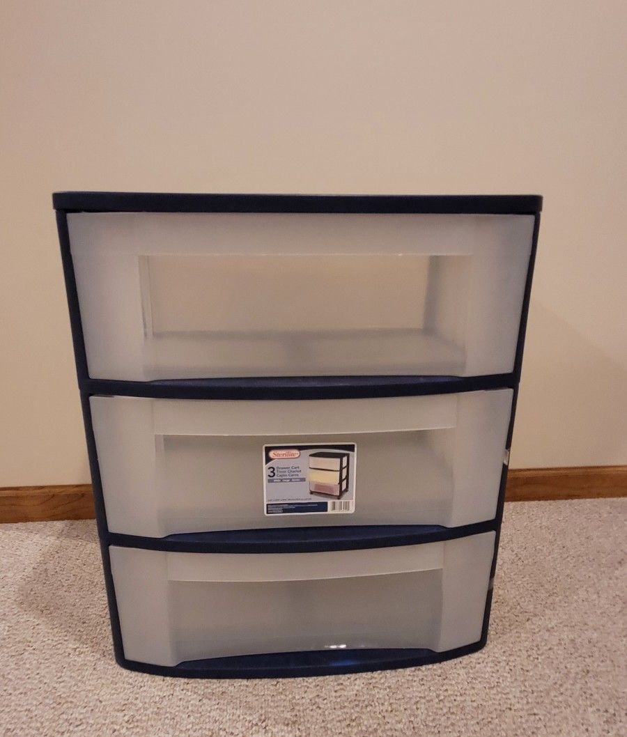 Sterilite Plastic 3 Drawer Organizer
