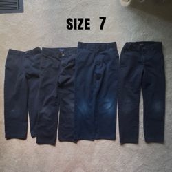 4 Pairs Of Kids Uniform Pants Size 7