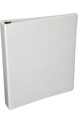 1-inch 3 Ring Binder with 2 Interior Pockets, 1'' Basic Binders Holds  8”x 10 1/2”'' Paper With 200 Sheets Paper 