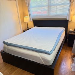 Queen Bed Frame and Mattress