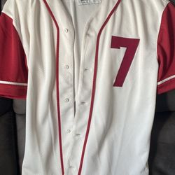Hollister Sportswear Red Baseball Jersey Boxy Fit XS