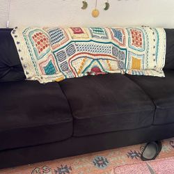 Black Velvet Couch 