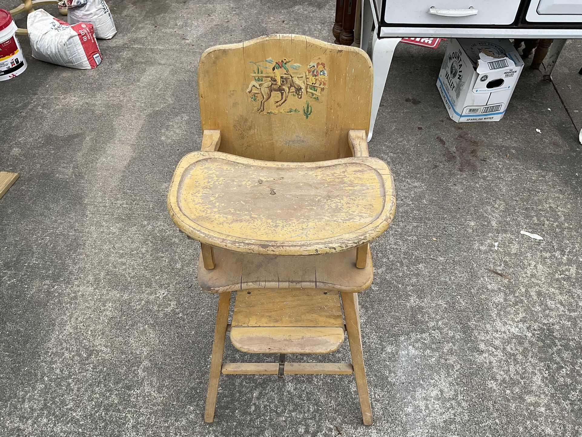 Rare Childs High chair Antique