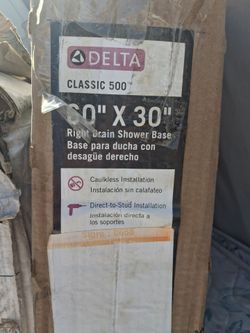 Delta Classic 500 60x30 Right Drain Shower Base