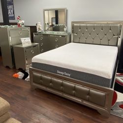 MODERN NEW JASMINE QUEEN BEDROOM SET ON SALE ONLY $999. KING SET $1099. IN STOCK SAME DAY DELIVERY 🚚  EASY FINANCING 