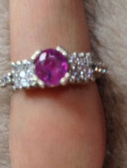 Pure silver ring with sphere