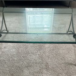 Glass & Metal Coffee Table 