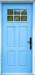 Blue Wooden Panel Door with Glass 🆓 estimate
