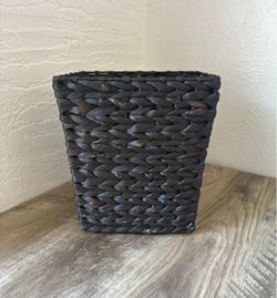 Multipurpose dark woven basket 11” X 10” X 8”