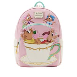 Loungefly Disney Cinderella Gus Gus & Jaq Teacup Mini Backpack