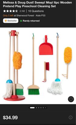 Melissa & Doug Kids Wooden Cleaning Play Set