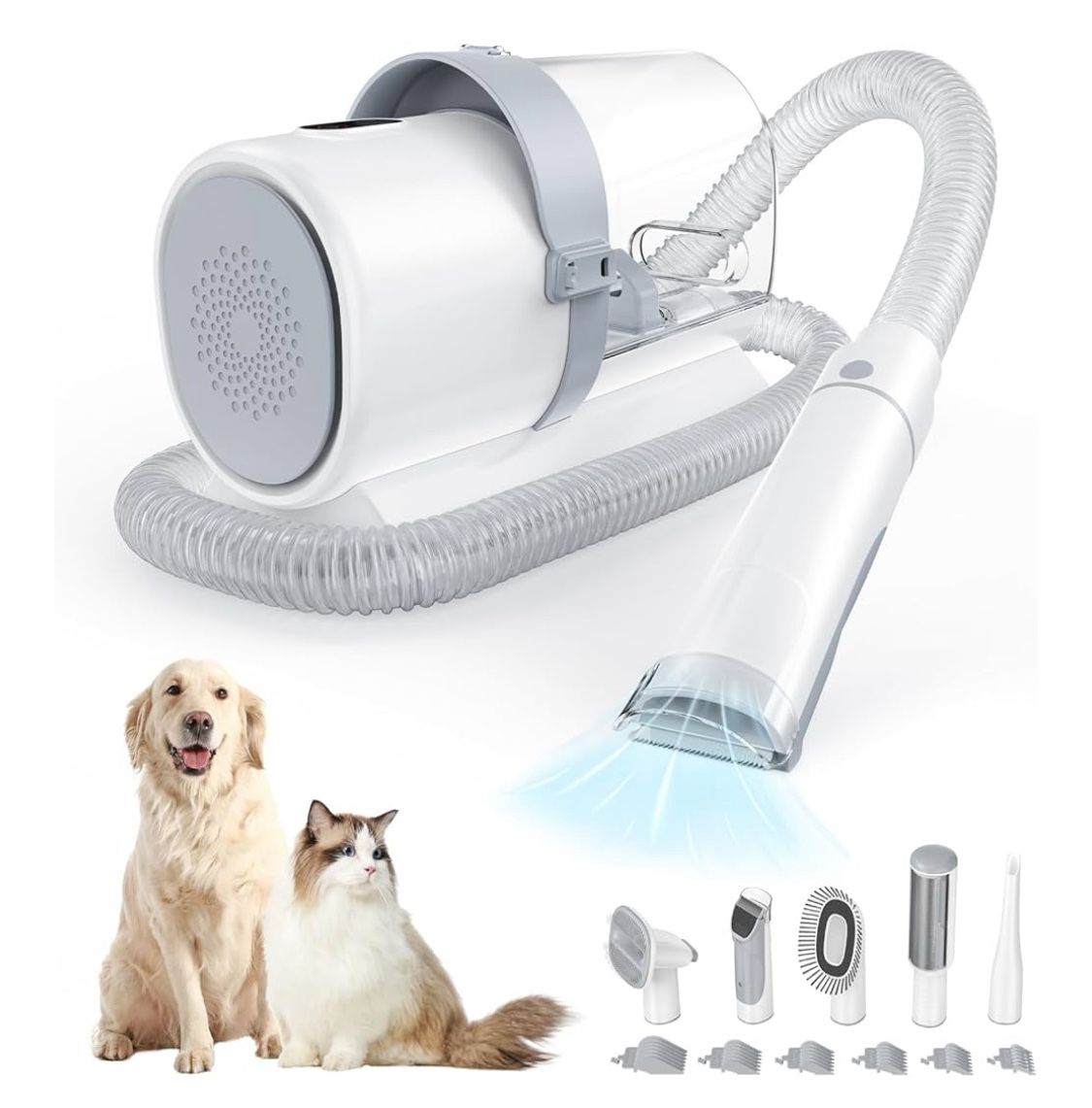 Professional pet vacuum cleaner kit with low noise cordless hair clipper