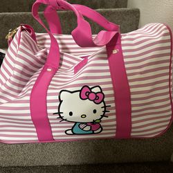 Bioworld Hello Kitty Luggage Duffle Bag With Roller 
