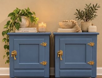 Blue Nightstands with Gold Hardware - $185 for the PAIR!
