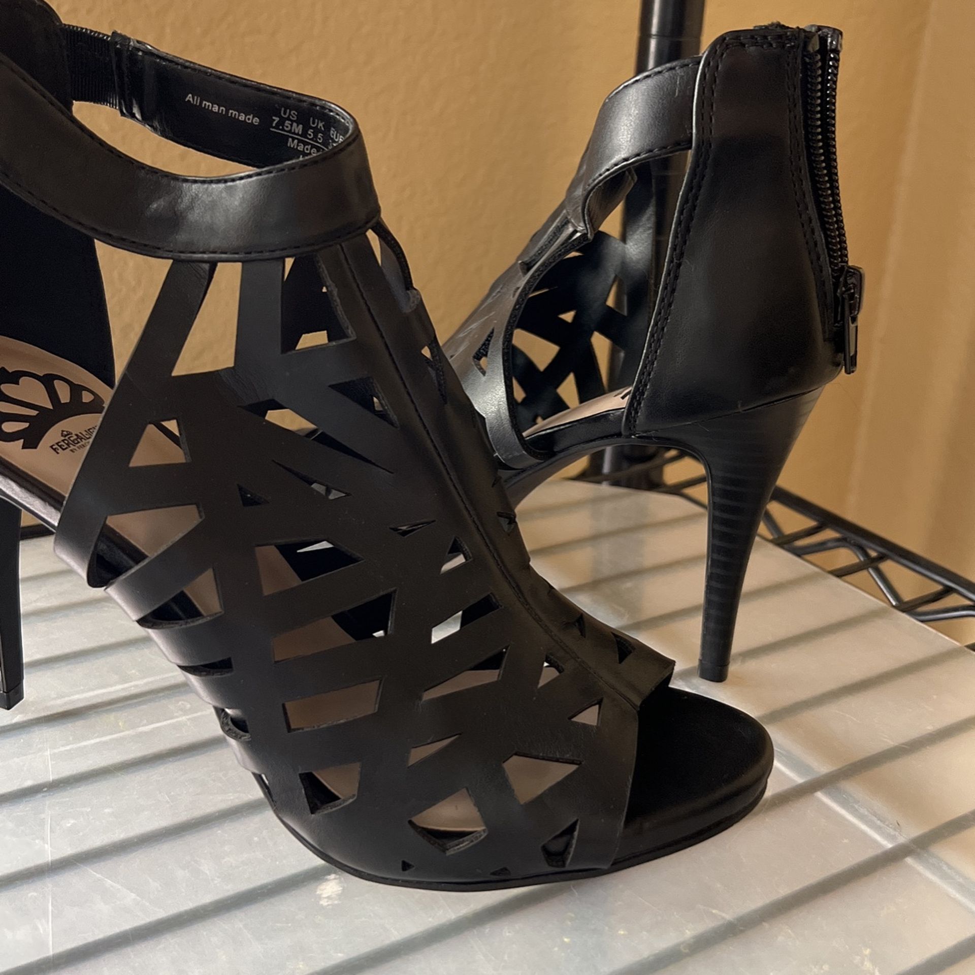 Black High Heels Size 7.5