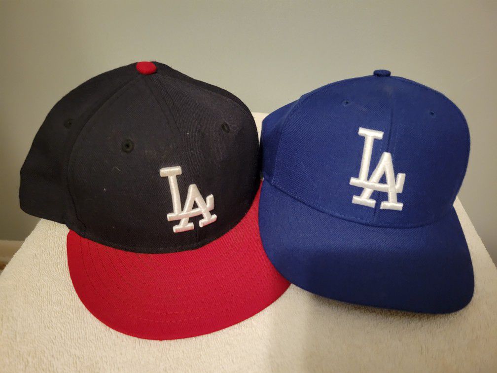 2 Los Angeles Dodgers 59FIFTY Hats LOT